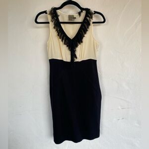 Taylor Black and Cream Dress